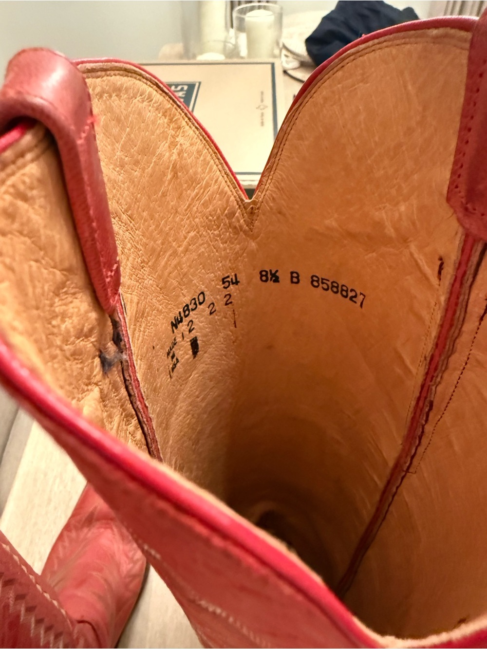 Lucchese Red Priscilla Western Boots - Picture 6 of 6